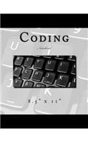 Coding Notebook: 8.5" x 11"