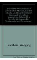 Lexikon Der Aufschriften Auf Griechischen Munzen / Lexicon of Greek Coin Inscriptions