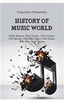 History of music world. 100th Sinatra. 80th Presley. 75th Lennon. 70th Marley. 50th Pink Floyd. 50th Doors. 50th Who. 45th Queen