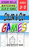 Scissor Skills and Color By Number Kids Activity Book