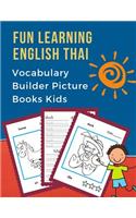 Fun Learning English Thai Vocabulary Builder Picture Books Kids