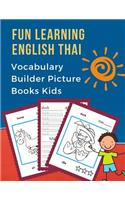 Fun Learning English Thai Vocabulary Builder Picture Books Kids