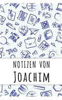 Notizen von Joachim: Kariertes Notizbuch mit 5x5 Karomuster für deinen personalisierten Vornamen