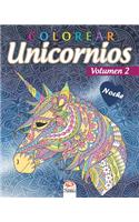 colorear unicornios 2 - Noche