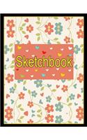 Floral Sketchbook for Kids: Blank Drawing Book 120 Pages 8.5x11