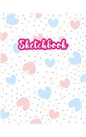 Sketchbook: Cute Drawing Note Pad and Sketch Book for Kids, Girls and Adult - Large 8.5 x 11 Matte Cover with White Interior (Perfect for Sketching, Coloring, W