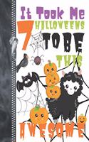 It Took Me 7 Halloweens To Be This Awesome: Adorable Pumpkin Llama Doodling & Drawing Art Book Sketchbook Journal For Girls