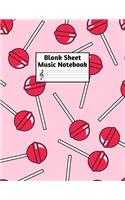 Blank Sheet Music Notebook: Easy Blank Staff Manuscript Book Large 8.5 X 11 Inches Musician Paper Wide 12 Staves Per Page for Piano, Flute, Violin, Guitar, Trumpet, Drums, Cell