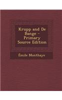 Krupp and de Bange - Primary Source Edition