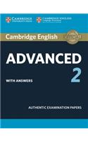 Cambridge English Advanced 2 Student's Book with answers: Authentic Examination Papers(CAE Practice Tests)