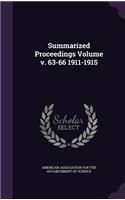 Summarized Proceedings Volume v. 63-66 1911-1915: (English)