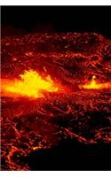 Night View of the Lava Flow at the Kilauea Volcano Hawaii Journal: 150 Page Lined Notebook/Diary