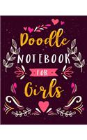 Doodle Notebook For Girls: Dot Grid Journal Notebook