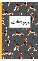 Dog Lover Eat Sleep Yoga Lined Journal Daily Planner Diary 6