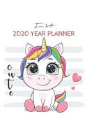 I Can Do It 2020 Year Planner: Unicorn Is Real Dream Come True Unicorn Kawaii Unicorn Monthly and Yearly Planner Blank Lined Themed Year Planner Agenda Planner Monthly 8.5 x 11 In