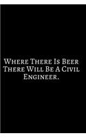Where There Is A Beer: Funny Engineer Good With Math Bad At Spelling Engineering, Journal. Computer Engineering Journal Planner Software Engineer: Network Developer Comput