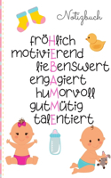Notizbuch Hebamme: Das linierte Notizbuch in ca. A5 Format und perfektes Abschiedsgeschenk als Dankeschön für deine wunderbare Hebamme.