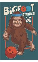 2020 Week To View Dated Planner Diary: 6x9 Inches Paperback Bowling Bigfoot Strikes Sasquatch Squatch