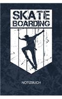 Skateboarding: Skaterin Notizbuch A5 Kariert - Skateboardfahrer Heft - Skateboarding Notizheft 120 Seiten KARO - Rollbrett Notizblock Retro Skateboard Motiv - Skat