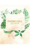Phone Call Log Book