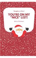 Naughty or Nice? You're on my Nice List! Merry Chrismas.: Blank Lined Journal Coworker Notebook (Funny Office Journals)