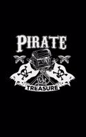 Pirate treasure: 6x9 PIRATES - lined - ruled paper - notebook - notes