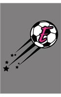 E Monogram Initial Soccer Journal: Soccer Star College Rule Blank Lined Notebook Journal