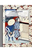 Composition Notebook: Large Journal - Ruled Lined Paper, Writing and Journaling Book - Japanese Vintage Art