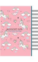 Manuscript Paper - 12 Stave Unicorn Sheet Music