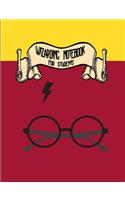 Wizarding Notebook for Students: Notebook Ruled Paper for Birthday, Christmas, Back to School Journal Gift for Magical Friend, Family, Teacher, Student