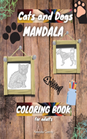 Cats and Dogs Mandala Coloring Book For Adults