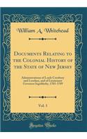 Documents Relating to the Colonial History of the State of New Jersey, Vol. 3