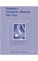 Student Solutions Manual Part 2 for University Calculus