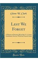 Lest We Forget