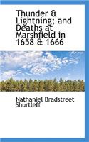 Thunder & Lightning; And Deaths at Marshfield in 1658 & 1666