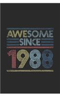 Awesome Since 1988: Graph Paper Notebook / Journal (6 X 9 - 5 Squares per inch - 120 Pages) - Birthday Gift Idea