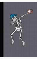 Dabbing Skeleton Baseball Player Journal Notebook