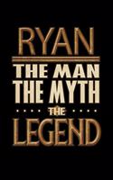 Ryan The Man The Myth The Legend: Ryan Journal 6x9 Notebook Personalized Gift For Male Called Ryan