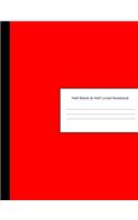 Half Blank & Half Lined Notebook