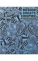 Design, Create, Inspire - Mood Board/Scrapbook - 100 Pages 8x10