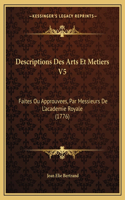 Descriptions Des Arts Et Metiers V5