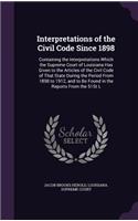 Interpretations of the Civil Code Since 1898
