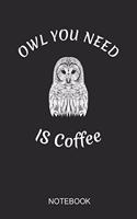 Owl You Need Is Coffee Notebook