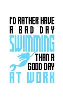 I'd rather have a bad day swimming than a good day at work