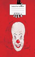 Scary Clown Halloween Wide Ruled Journal: 110 Blank Lined Wide Ruled (7.5 x 9.25) Pages to Jot Down Your Thoughts