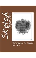 Sketch Paper Pad 100 Pages / 50 Sheets 8.5