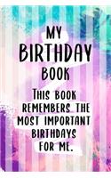 My Birthday Book! This Book remembers the most important birthdays for me!