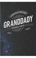 Limited Edition Granddady Original Parts High Quality: Family life Grandpa Dad Men love marriage friendship parenting wedding divorce Memory dating Journal Blank Lined Note Book Gift