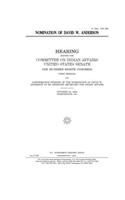 Nomination of David W. Anderson
