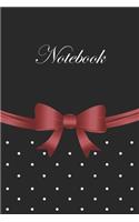 Woman's Ribboned Elegant Notebook Color - Red